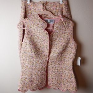 Aurora Ruffolo Christian Ruperto vintage multicolor skirt and vest set